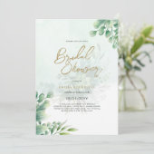 Budget Photo Bridal Shower Uitnodiging Rustic Leaf (Staand voorkant)