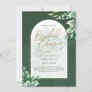Budget Photo Bridal Shower Uitnodiging Rustic Leaf