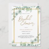 Budget Photo Bridal Shower Uitnodiging Rustic Leaf (Voorkant)