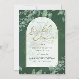 Budget Photo Bridal Shower Uitnodiging Rustic Leaf