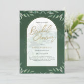 Budget Photo Bridal Shower Uitnodiging Rustic Leaf (Staand voorkant)