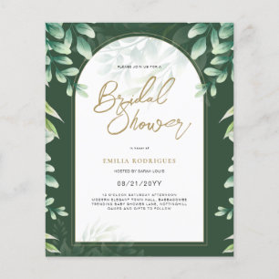 Budget Photo Bridal Shower Uitnodiging Rustic Leaf Flyer