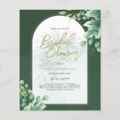 Budget Photo Bridal Shower Uitnodiging Rustic Leaf Flyer (Voorkant)