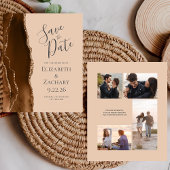 Budget Photo Brown Gold Agate Tan Save the Date