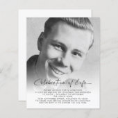 Budget Photo Celebration of Life Luncheon Invite (Voorkant / Achterkant)