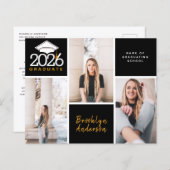 BUDGET Photo Collage Afstuderen Briefkaart (Voorkant / Achterkant)