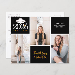 BUDGET Photo Collage Afstuderen Briefkaart