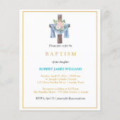 Budget Photo Collage Cross Gold Script Baptism (Voorkant)