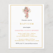 Budget Photo Collage Cross Gold Script Baptisme Flyer (Voorkant)