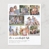 Budget Photo Collage Typography Holiday Kaart (Voorkant)