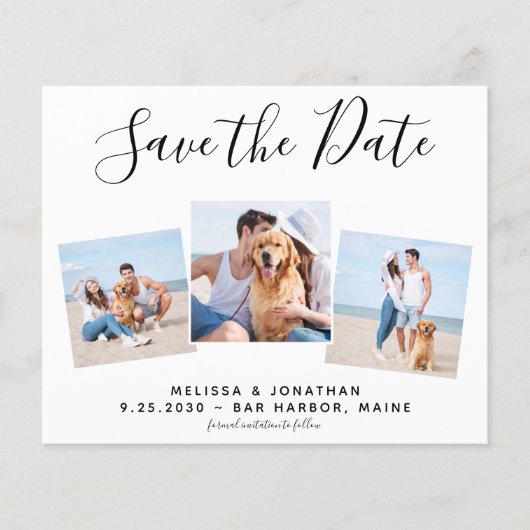 Budget Photo Collage Wedding Save the Date (Voorkant)
