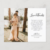 Budget Photo Collage Wedding Thank You Card (Achterkant)