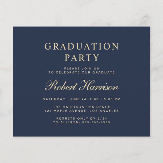 Budget Photo College Blue Gradution Party (Achterkant)