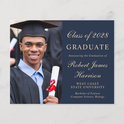 Budget Photo College Blue Gradution Party (Voorkant)