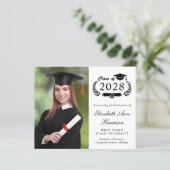 Budget Photo College Graduation Party Uitnodiging (Staand voorkant)