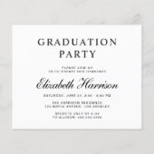 Budget Photo College Graduation Party Uitnodiging (Achterkant)