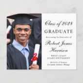 Budget Photo College Graduation Party Uitnodiging (Voorkant)