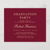 Budget Photo College Graduation Party Uitnodiging (Achterkant)