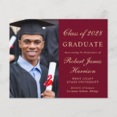 Budget Photo College Graduation Party Uitnodiging (Voorkant)