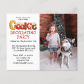 Budget Photo Cookie Decorting Party Uitnodiging (Voorkant)
