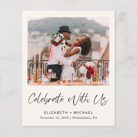 Budget Photo Cream Wedding Reception (Voorkant)