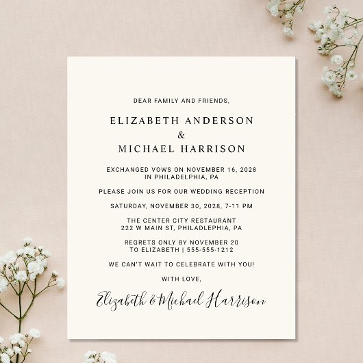 Budget Photo Cream Wedding Reception