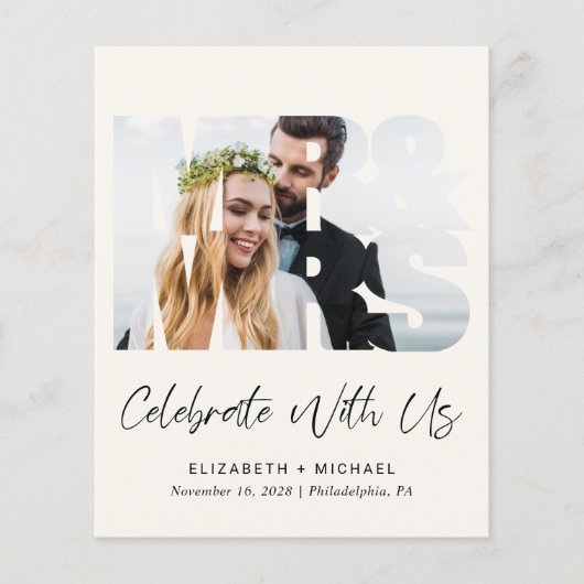 Budget Photo Cream Wedding Reception (Voorkant)