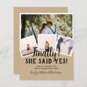 BUDGET PHOTO Engaged Wedding INVITE kondiging (Voorkant / Achterkant)