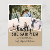 BUDGET PHOTO Engaged Wedding INVITE kondiging (Voorkant)