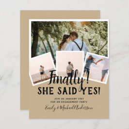 BUDGET PHOTO Engaged Wedding INVITE kondiging