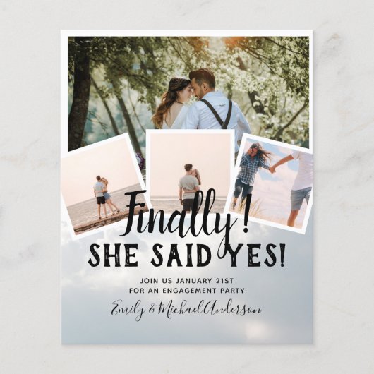 BUDGET PHOTO Engaged Wedding INVITE kondiging (Voorkant)