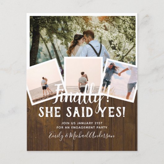 BUDGET PHOTO Engaged Wedding INVITE kondiging Flyer (Voorkant)