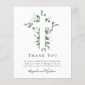 Budget Photo Eucalyptus Wedding Thank You Card (Voorkant)