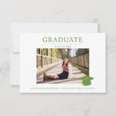 Budget Photo Graduparty Green & White Kaart (Voorkant)