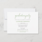 Budget Photo Graduparty Green & White Kaart (Achterkant)