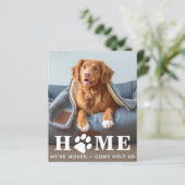 Budget Photo Home Dog Moving Announcement Postcard (Staand voorkant)