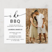 Budget Photo I Do BBQ Calligraphy Engagement Party Flyer (Voorkant)