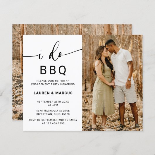 Budget Photo I Do BBQ Script Engagement Party (Voorkant / Achterkant)