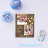 BUDGET PHOTO Kerstmis of Vakantie Kaart Gold Text (Enkel)