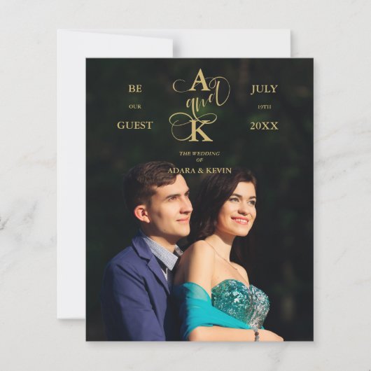 Budget Photo Luxury Faux Golden Fancy Calligraphy (Voorkant)