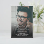 Budget Photo Memorial Celebration of Life Funeral Kaart (Staand voorkant)