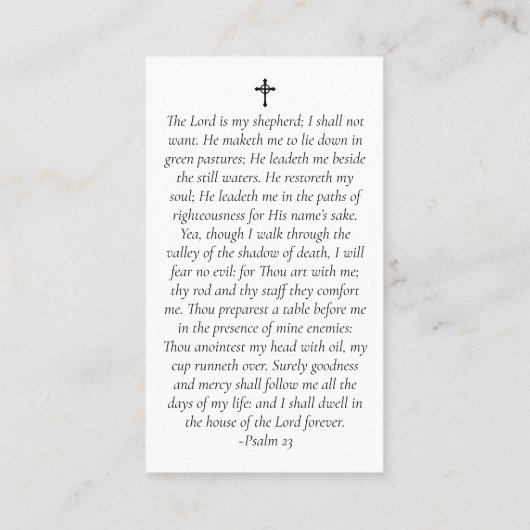 Budget Photo Memorial Prayer Kaart Contactkaartje (Achterkant)