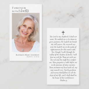 Budget Photo Memorial Prayer Kaart Contactkaartje