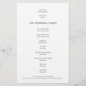 Budget Photo Moderne Script Wedding Program (Achterkant)