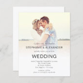 Budget Photo Overlay QR Code Weddenschap Uitnodige (Voorkant / Achterkant)