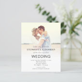Budget Photo Overlay QR Code Weddenschap Uitnodige (Staand voorkant)