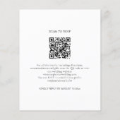 Budget Photo Overlay QR Code Weddenschap Uitnodige (Achterkant)