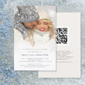 Budget Photo Overlay QR kerstbruiloft uitnodigen