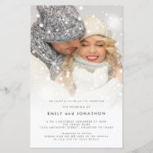 Budget Photo Overlay QR kerstbruiloft uitnodigen (Voorkant)