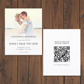 Budget Photo Overlay QR Weddenschap Save the Date